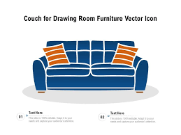 Couch For Drawing Room Furniture Vector