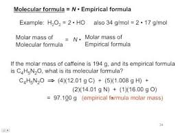 3 5 Calculating A Molecular Formula From An Empirical Formula And Molar Mass