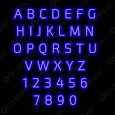 If you're looking for ways to find someone's phone number, you don't need a phone book. English Alphabet And Numbers Neon Style Blue Letters Stock Vector Crushpixel