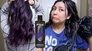 how to dye hair purple no bleach