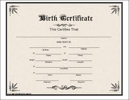 A Basic Printable Birth Certificate With An Elaborate
