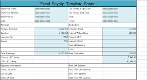 Here below we provide sample format of salary slip, for use this format, please download below file in excel format. Free Excel Payslip Template Format Excel Spreadsheet Templates