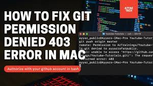 fix git permission denied 403 error in