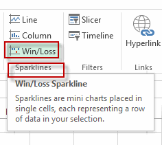 Creating Win Loss Sparkline Chart Free Excel Tutorial