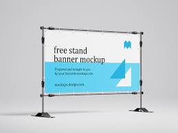free banner stand mockup 200x100 cm