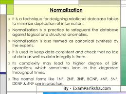 dbms normalization notes for ibps it