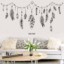 Large Black Dreamcatcher Feathers Wall