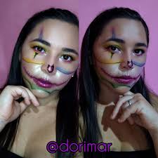 makeup inspired by a gangster clown for