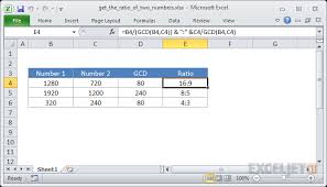 calculate a ratio from two numbers