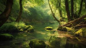 stream in forest stock images and