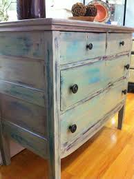 Antique Dresser Painted In Many Layers