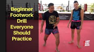 the basic muay thai footwork drill that