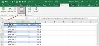 working with date tables in power pivot