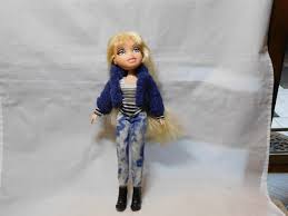 bratz doll long blonde navy blue faux