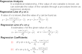 regression ysis math formulas