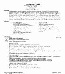 united states marine corps resume exle