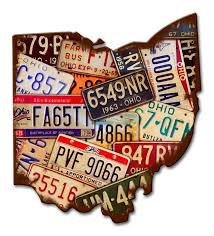Ohio License Plates Vintage Sign