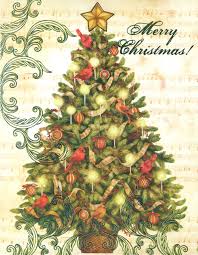 Merry Christmas Tree Single Christmas Card