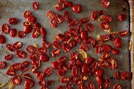 crispy oven dried tomatoes and garlic