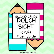 Second Grade Dolch Sight Words Flash Cards