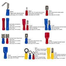 Different kinds of electrical crimps. 271pcs Wire Terminals Crimp Connectors 19 Types Insulated Electrical Cable Spade Set Color Red Yellow For 12 Types 22 10 Awg Us And Eu Standard Copper Pvc Tinplate Amazon Com Industrial Scientific