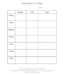 Printable Meal Planning Templates To Simplify Your Life Meal