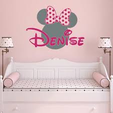 Girl Name Wall Decal Minnie Mouse Vinyl