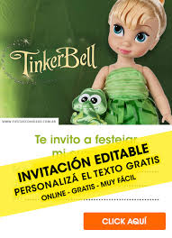 20 Free Tinkerbell Birthday Invitations For Edit Customize