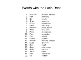 he1 latin roots list 3 diagram quizlet