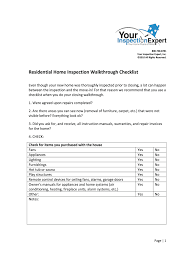 walk through checklist pdf fill