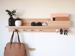 Handmade Wooden Entryway Shelf With