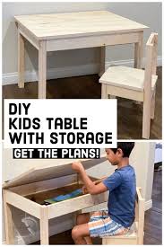 Cut four (4) blocks 3 x 3 from plywood stock. Easy Diy Kids Table With Storage Build Plans Anika S Diy Life