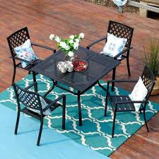 5 piece metal outdoor patio dining set