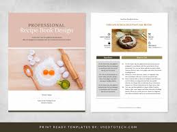 free professional recipe book design in