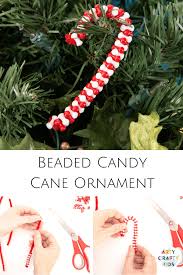 Today, i will show you how to make candy cane ornaments using 2 different techniques. Beaded Candy Cane Ornaments Arty Crafty Kids