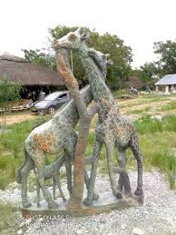 Giant Giraffes Stone Carving Sculpture