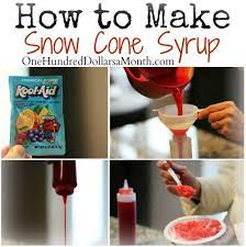 recipe how to make snow cone syrup
