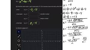 The Graph Of A Quadratic Function F Is