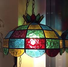 Stained Glass Hanging Lamp The