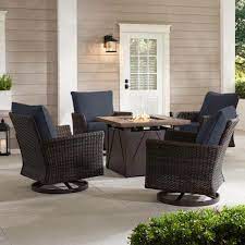 Brown Metal Outdoor Patio Fire Pit