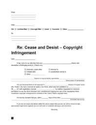 free cease and desist letter templates