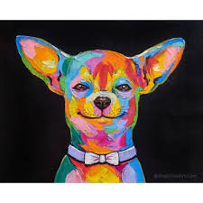 Famous Cute Dog Painting On Canvas For