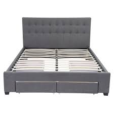 Queen Maria Fabric Bed Frame Base With
