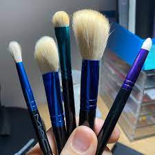 m a c make up brush set with pouch