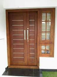 exterior teak wood double door for
