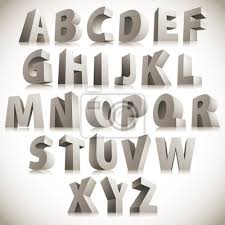3d Font Big White Letters Standing