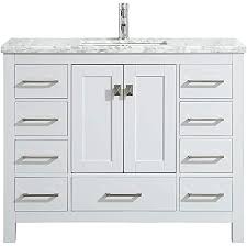 Find modern & traditional bathroom cupboards and bathroom storage solutions. Amazon Com Eviva London 48 X 18 Inch White Transitional Bathroom Vanity With White Carrara Marble Countertop And Undermount Porcelain Sink Furniture Decor
