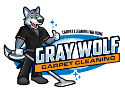 gray wolf carpet cleaning logo design