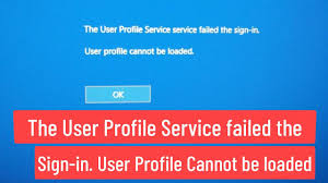 the user profile service failed the