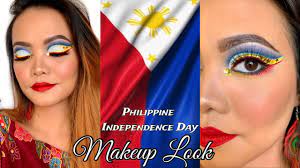 philippine flag makeup look